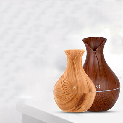 Wood Vase Essential Oil Diffuser